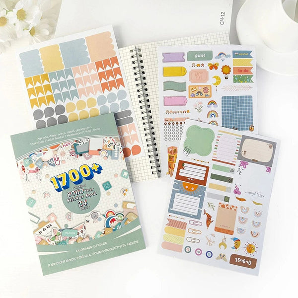 Planet Gates Day/Week/Month Planner Sticker Book DIY Scrapbooking Diary Handbook Decorative Material Stickers Stationery