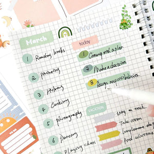 Planet Gates Day/Week/Month Planner Sticker Book DIY Scrapbooking Diary Handbook Decorative Material Stickers Stationery