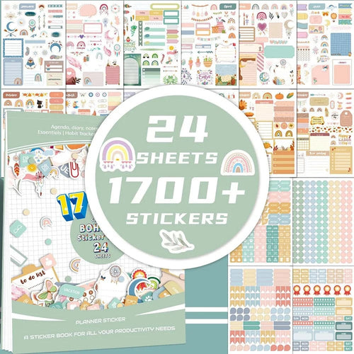 Planet Gates Day/Week/Month Planner Sticker Book DIY Scrapbooking Diary Handbook Decorative Material Stickers Stationery