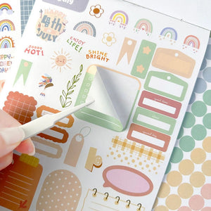 Planet Gates Day/Week/Month Planner Sticker Book DIY Scrapbooking Diary Handbook Decorative Material Stickers Stationery