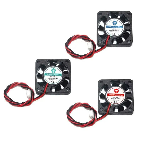Planet Gates DC 5V/12V/24V Computer CPU Cooler Mini 4010 Cooling Fan 40x40x10mm Small Exhaust Fan for Ender 3 CR-10 3D Printer