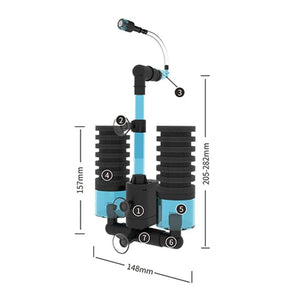 Planet Gates DD100A Qanvee Electric Water Sponge USB Purifier Biological Oxygen Fish Tank Filter Foam Aquarium Accessories Filtro Equipment Goods