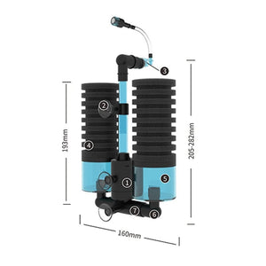 Planet Gates DD200A Qanvee Electric Water Sponge USB Purifier Biological Oxygen Fish Tank Filter Foam Aquarium Accessories Filtro Equipment Goods