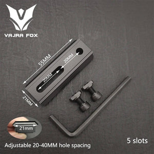 Planet Gates DE 3 piece set 8 / CHINA Adjustable Hole Spacing Rails 21mm Rail Total Length 135mm 105MM 75mm 55MM Rail  Dual System Mlok Keymod Hunting Accessories
