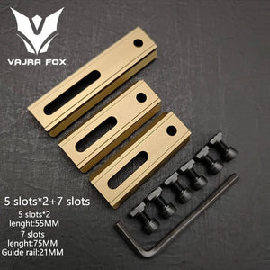 Planet Gates DE 3 piece set 8 / CHINA Adjustable Hole Spacing Rails 21mm Rail Total Length 135mm 105MM 75mm 55MM Rail  Dual System Mlok Keymod Hunting Accessories