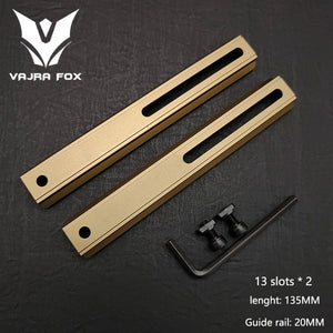 Planet Gates DE 3 piece set 8 / CHINA Adjustable Hole Spacing Rails 21mm Rail Total Length 135mm 105MM 75mm 55MM Rail  Dual System Mlok Keymod Hunting Accessories