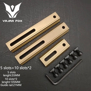Planet Gates DE 3 piece set 8 / CHINA Adjustable Hole Spacing Rails 21mm Rail Total Length 135mm 105MM 75mm 55MM Rail  Dual System Mlok Keymod Hunting Accessories