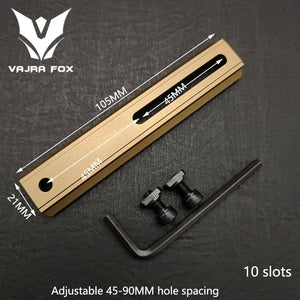 Planet Gates DE 3 piece set 8 / CHINA Adjustable Hole Spacing Rails 21mm Rail Total Length 135mm 105MM 75mm 55MM Rail  Dual System Mlok Keymod Hunting Accessories