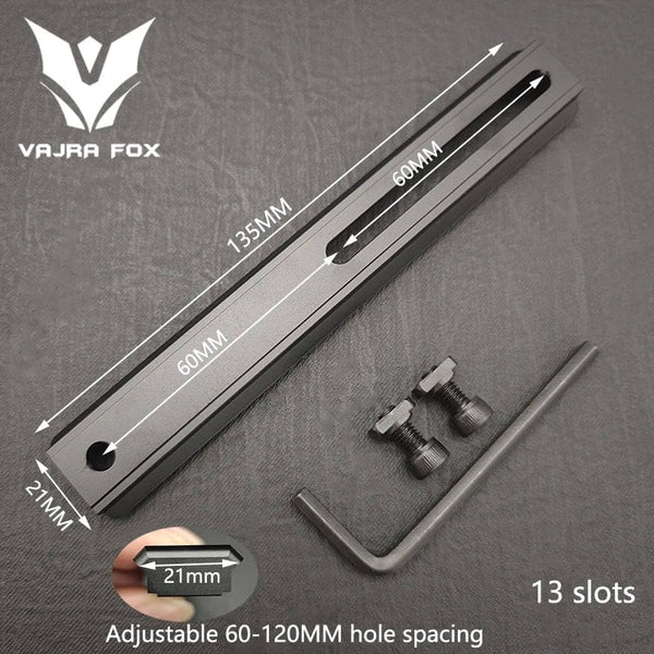 Planet Gates DE 3 piece set 8 / CHINA Adjustable Hole Spacing Rails 21mm Rail Total Length 135mm 105MM 75mm 55MM Rail  Dual System Mlok Keymod Hunting Accessories