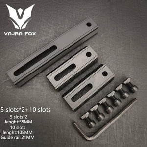Planet Gates DE 3 piece set 8 / CHINA Adjustable Hole Spacing Rails 21mm Rail Total Length 135mm 105MM 75mm 55MM Rail  Dual System Mlok Keymod Hunting Accessories