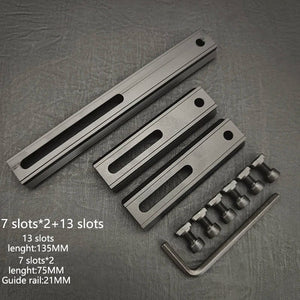 Planet Gates DE 3 piece set 8 / CHINA Adjustable Hole Spacing Rails 21mm Rail Total Length 135mm 105MM 75mm 55MM Rail  Dual System Mlok Keymod Hunting Accessories