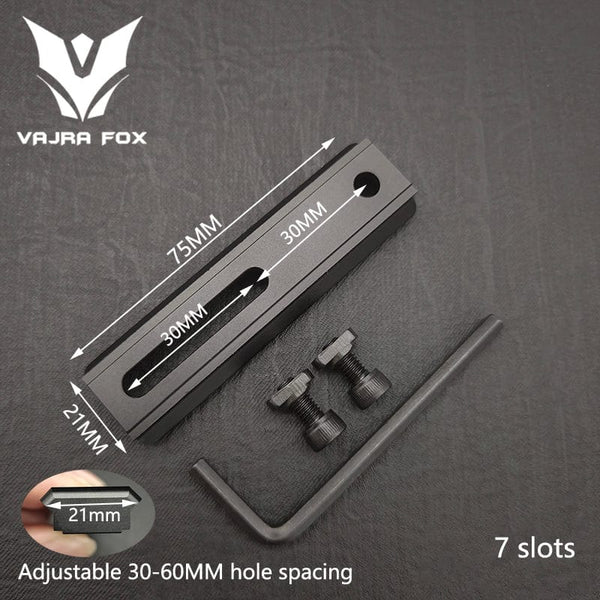 Planet Gates DE 3 piece set 8 / CHINA Adjustable Hole Spacing Rails 21mm Rail Total Length 135mm 105MM 75mm 55MM Rail  Dual System Mlok Keymod Hunting Accessories