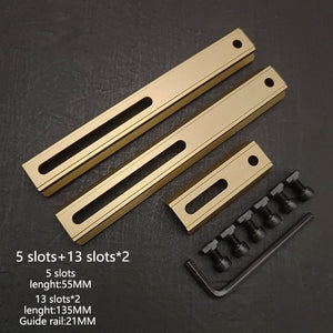 Planet Gates DE 3 piece set 8 / CHINA Adjustable Hole Spacing Rails 21mm Rail Total Length 135mm 105MM 75mm 55MM Rail  Dual System Mlok Keymod Hunting Accessories