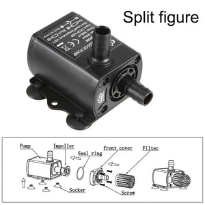 Planet Gates Decdeal Ultra-quiet Mini Brushless DC/USB Water Pump 5/12V 5-10W 250-400L/H Lift 300cm Submersible Fountain Aquarium Circulating