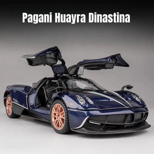 Planet Gates Deep Blue 1/32 Pagani Huayra Roadster Zonda Dinastia Miniature Toy Car JKM Diecast Super Sport Model Sound & Light Collection Pull Back