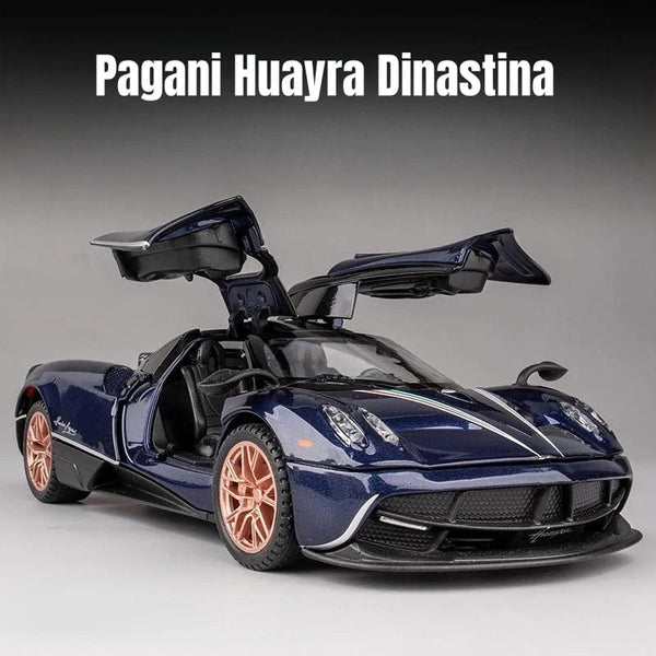 Planet Gates Deep Blue 1/32 Pagani Huayra Roadster Zonda Dinastia Miniature Toy Car JKM Diecast Super Sport Model Sound & Light Collection Pull Back