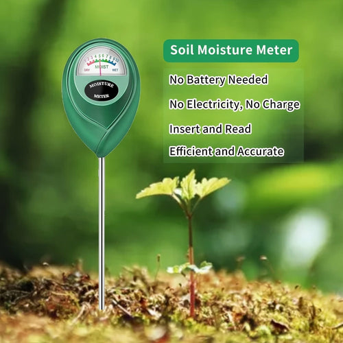 Planet Gates Deep Green Soil Moisture Meter Household Plant Soil Moisture Monitor For Indoor And Outdoor, Garden, Farm, Lawn Plant Care, No Battery Required
