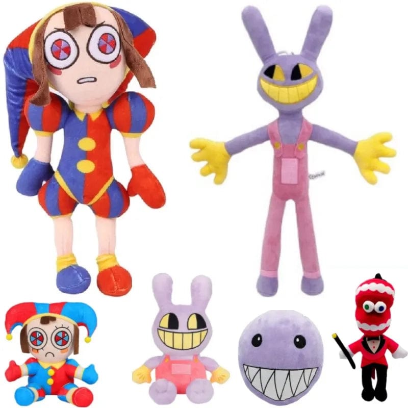 Planet Gates DeepPink The Amazing Digital Circus Plush Pomni and Jax Plushie Doll Toys Cute Stuffed Animal Birthday for Kids Children Christmas