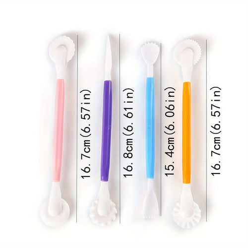 Planet Gates Default 4pcs Fondant Modeling Tools Set Gum Paste For Cake Decorating, Cake Sculpting Tools Set