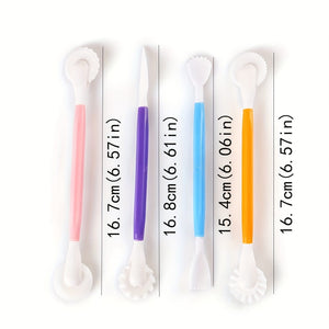 Planet Gates Default 4pcs Fondant Modeling Tools Set Gum Paste For Cake Decorating, Cake Sculpting Tools Set