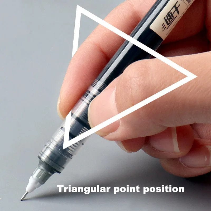 Planet Gates Deli 6/10pcs Rollerball Pen Set 0.5mm Black Blue Red Quick-drying Ink Gel Pens Stationery Supplies Student Writing Signature Pen