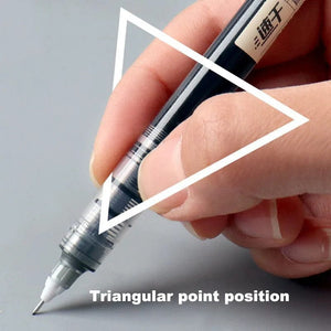 Planet Gates Deli 6/10pcs Rollerball Pen Set 0.5mm Black Blue Red Quick-drying Ink Gel Pens Stationery Supplies Student Writing Signature Pen