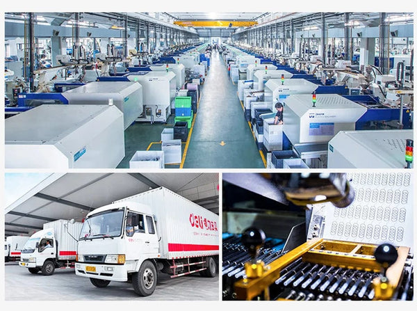 Planet Gates Deli 6/10pcs Rollerball Pen Set 0.5mm Black Blue Red Quick-drying Ink Gel Pens Stationery Supplies Student Writing Signature Pen