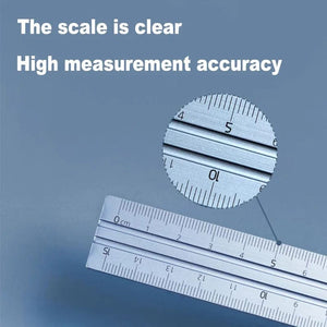 Planet Gates Deli Metal Ruler School Drawing Measuring Triangle Ruler for Kids Learning Angle Straight Ruler Set Office Accessories Supplies