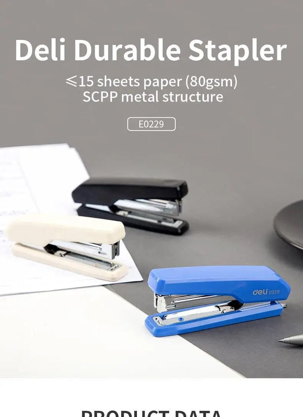 Planet Gates DELI Office Stapler No. 10 Stapling Machine Paper Binding Tools Staples Stationery Office Supplies