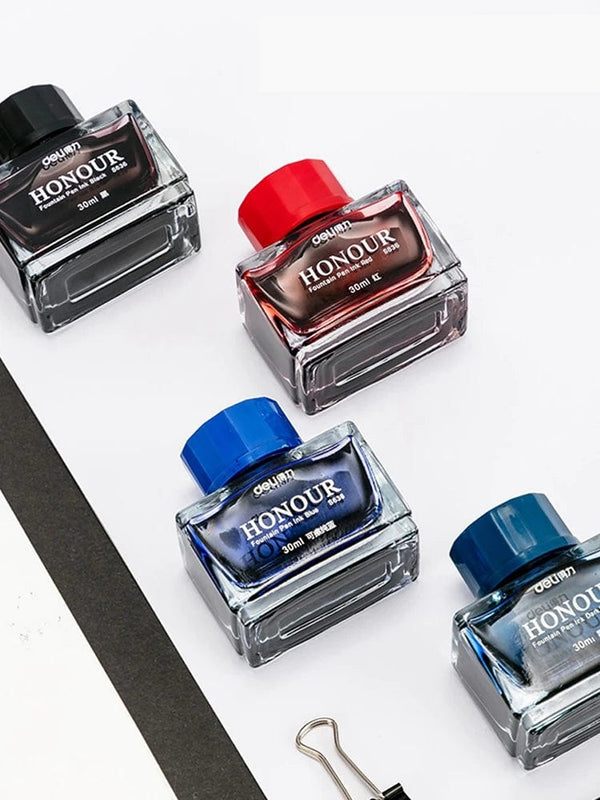 Planet Gates Deli S636 S635 Fountain Pen Ink 30ml 50ml Bottle Black Blue Pen Ink BlackBlue Red Ink Darkblue Ink Wholesale Ink Bottle