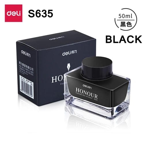 Planet Gates Deli S636 S635 Fountain Pen Ink 30ml 50ml Bottle Black Blue Pen Ink BlackBlue Red Ink Darkblue Ink Wholesale Ink Bottle