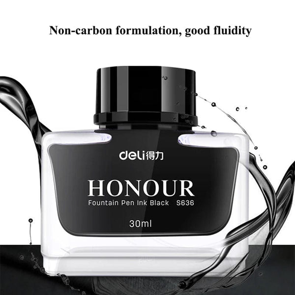 Planet Gates Deli S636 S635 Fountain Pen Ink 30ml 50ml Bottle Black Blue Pen Ink BlackBlue Red Ink Darkblue Ink Wholesale Ink Bottle