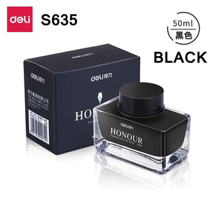 Planet Gates Deli S636 S635 Fountain Pen Ink 30ml 50ml Bottle Black Blue Pen Ink BlackBlue Red Ink Darkblue Ink Wholesale Ink Bottle