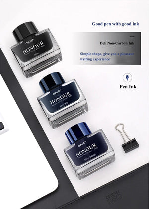 Planet Gates Deli S636 S635 Fountain Pen Ink 30ml 50ml Bottle Black Blue Pen Ink BlackBlue Red Ink Darkblue Ink Wholesale Ink Bottle