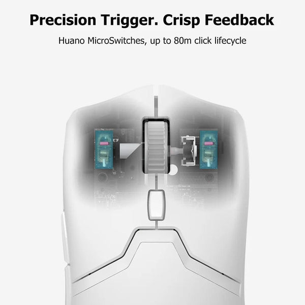 Planet Gates Delux M800 PAW3395 Wireless Gaming Mouse RGB light 26000DPI Wired Programmable Ergonomic Rechargeable Mice for PC Laptop Gamer