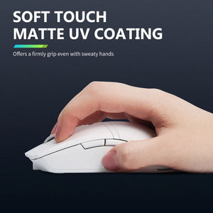 Planet Gates Delux M800 PAW3395 Wireless Gaming Mouse RGB light 26000DPI Wired Programmable Ergonomic Rechargeable Mice for PC Laptop Gamer