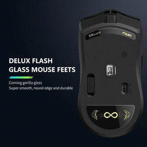 Planet Gates Delux M800 PRO PAW3395 Wireless Gaming Mouse Bluetooth Tri-Mode Connection 26000DPI Huano Pink Switches Macro Mice For PC Gamer