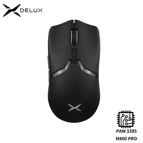 Planet Gates Delux M800 PRO PAW3395 Wireless Gaming Mouse Bluetooth Tri-Mode Connection 26000DPI Huano Pink Switches Macro Mice For PC Gamer