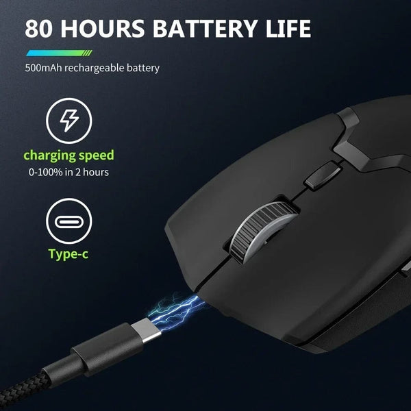 Planet Gates Delux M800 PRO PAW3395 Wireless Gaming Mouse Bluetooth Tri-Mode Connection 26000DPI Huano Pink Switches Macro Mice For PC Gamer