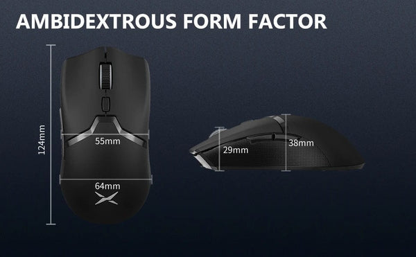 Planet Gates Delux M800 PRO PAW3395 Wireless Gaming Mouse Bluetooth Tri-Mode Connection 26000DPI Huano Pink Switches Macro Mice For PC Gamer