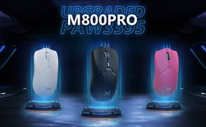 Planet Gates Delux M800 PRO PAW3395 Wireless Gaming Mouse Bluetooth Tri-Mode Connection 26000DPI Huano Pink Switches Macro Mice For PC Gamer