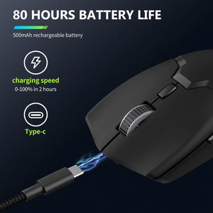 Planet Gates Delux M800 PRO PAW3395 Wireless Gaming Mouse Bluetooth Tri-Mode Connection 26000DPI Huano Pink Switches Macro Mice For PC Gamer