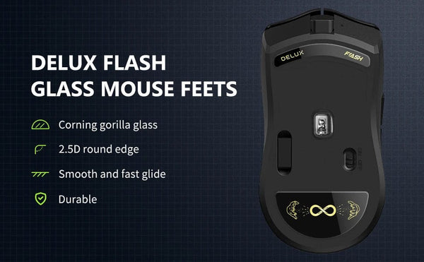 Planet Gates Delux M800 PRO PAW3395 Wireless Gaming Mouse Bluetooth Tri-Mode Connection 26000DPI Huano Pink Switches Macro Mice For PC Gamer