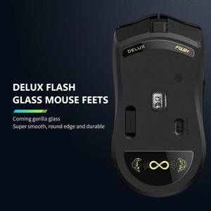 Planet Gates Delux M800 PRO PAW3395 Wireless Gaming Mouse Bluetooth Tri-Mode Connection 26000DPI Huano Pink Switches Macro Mice For PC Gamer