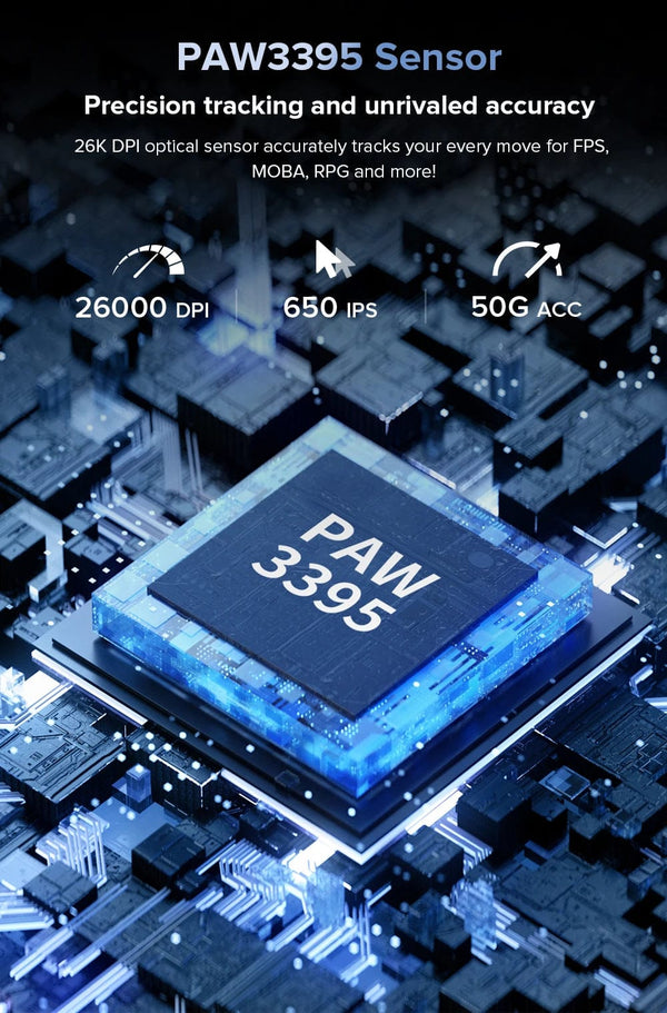 Planet Gates Delux M900PRO Wireless Gaming Mouse Ergonomic 8K Polling Rate PAW3395 63g Magnetic RGB Charging Dock for Right Big Hand PC Gamer