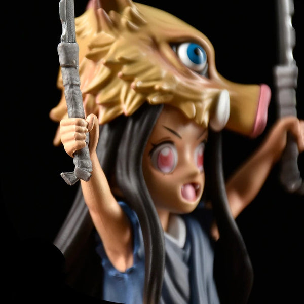 Planet Gates Demon Slayer Anime Figure Kimetsu No Yaiba 19CM Pig's Head Kamado Nezuko Figurine Manga PVC Model Cartoon Doll Children Kids
