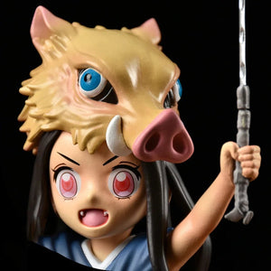 Planet Gates Demon Slayer Anime Figure Kimetsu No Yaiba 19CM Pig's Head Kamado Nezuko Figurine Manga PVC Model Cartoon Doll Children Kids