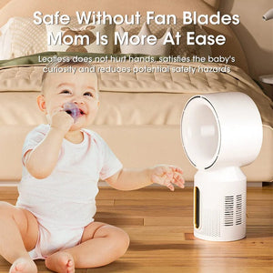 Planet Gates Desktop Bladeless Electric Fan Table Fan 5 Speed Tower Fan For Baby Cooler Air Conditioner USB Rechargeable Cooler Fan
