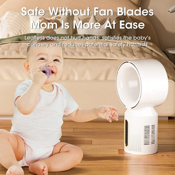 Planet Gates Desktop Bladeless Electric Fan Table Fan 5 Speed Tower Fan For Baby Cooler Air Conditioner USB Rechargeable Cooler Fan