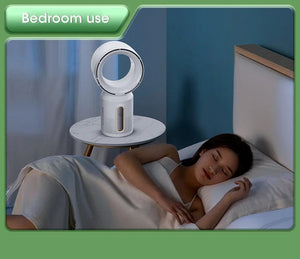 Planet Gates Desktop Bladeless Electric Fan Table Fan 5 Speed Tower Fan For Baby Cooler Air Conditioner USB Rechargeable Cooler Fan